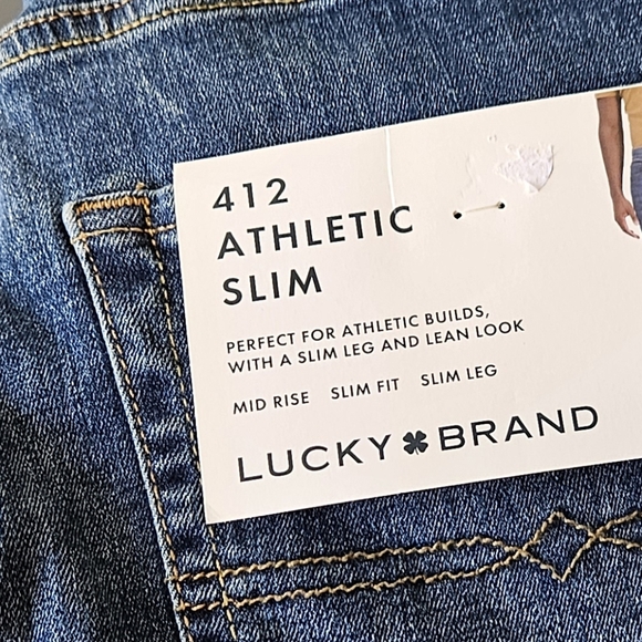 NEW~Mens LUCKY Athletic Slim Jeams 32×32 - Picture 2 of 4